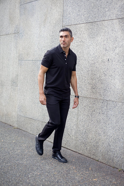 Coolest Polo Tech Shirt - Black Buki