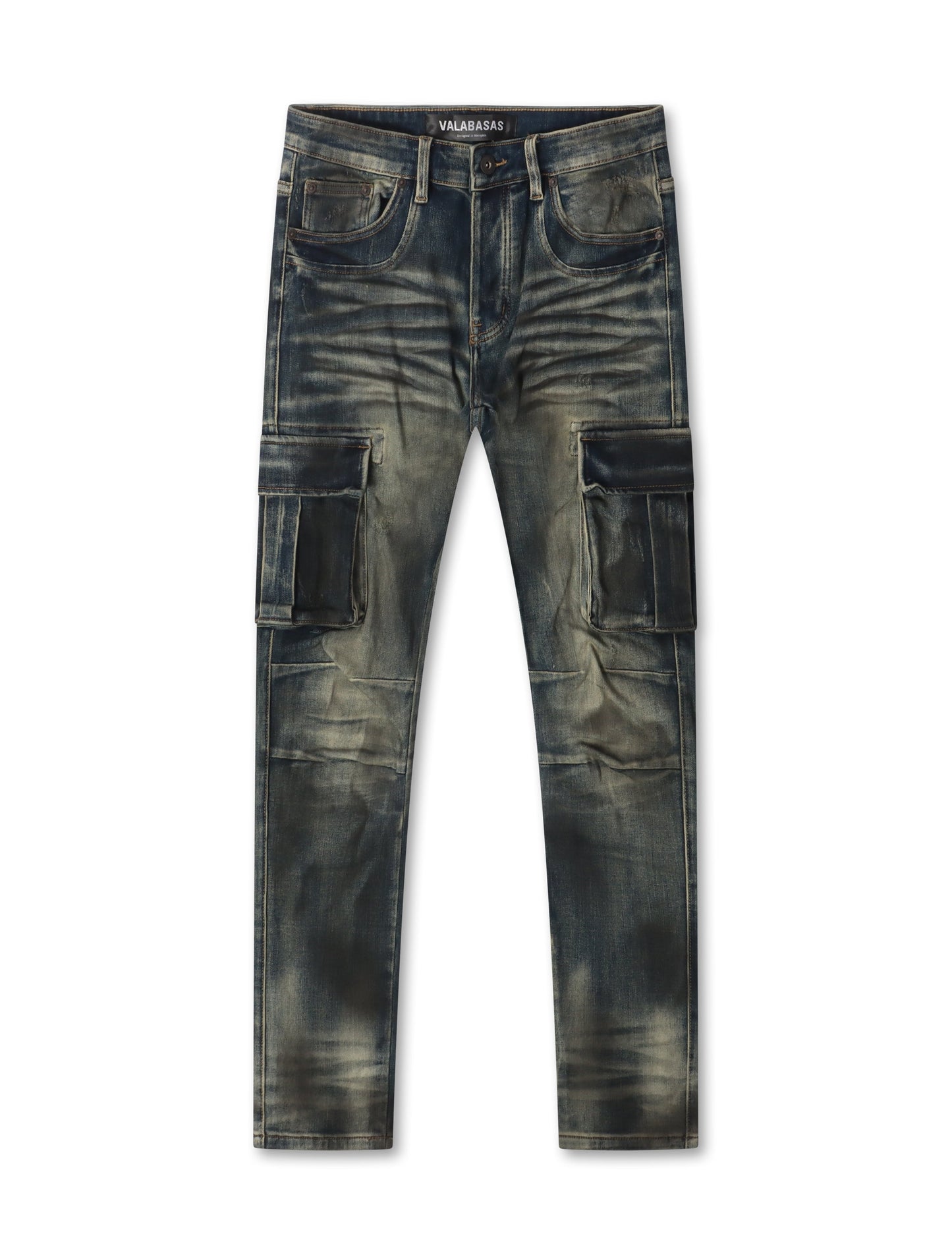Valabasas Broken Skinny Jeans - Dirty Blue Denim Exchange