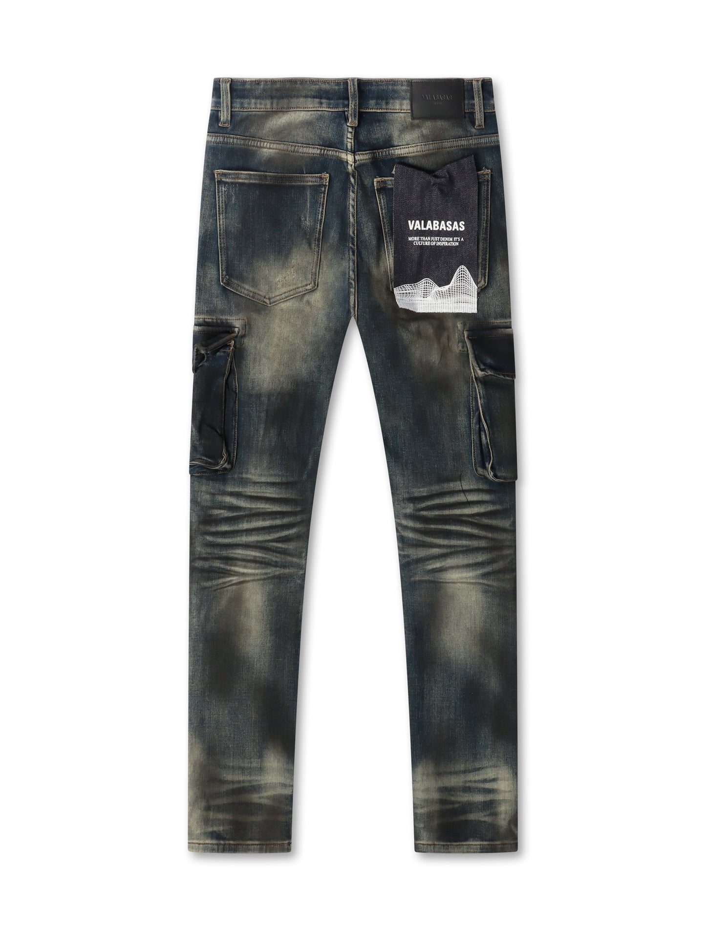 Valabasas Broken Skinny Jeans - Dirty Blue Denim Exchange