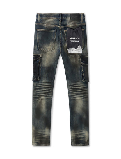 Valabasas Broken Skinny Jeans - Dirty Blue Denim Exchange