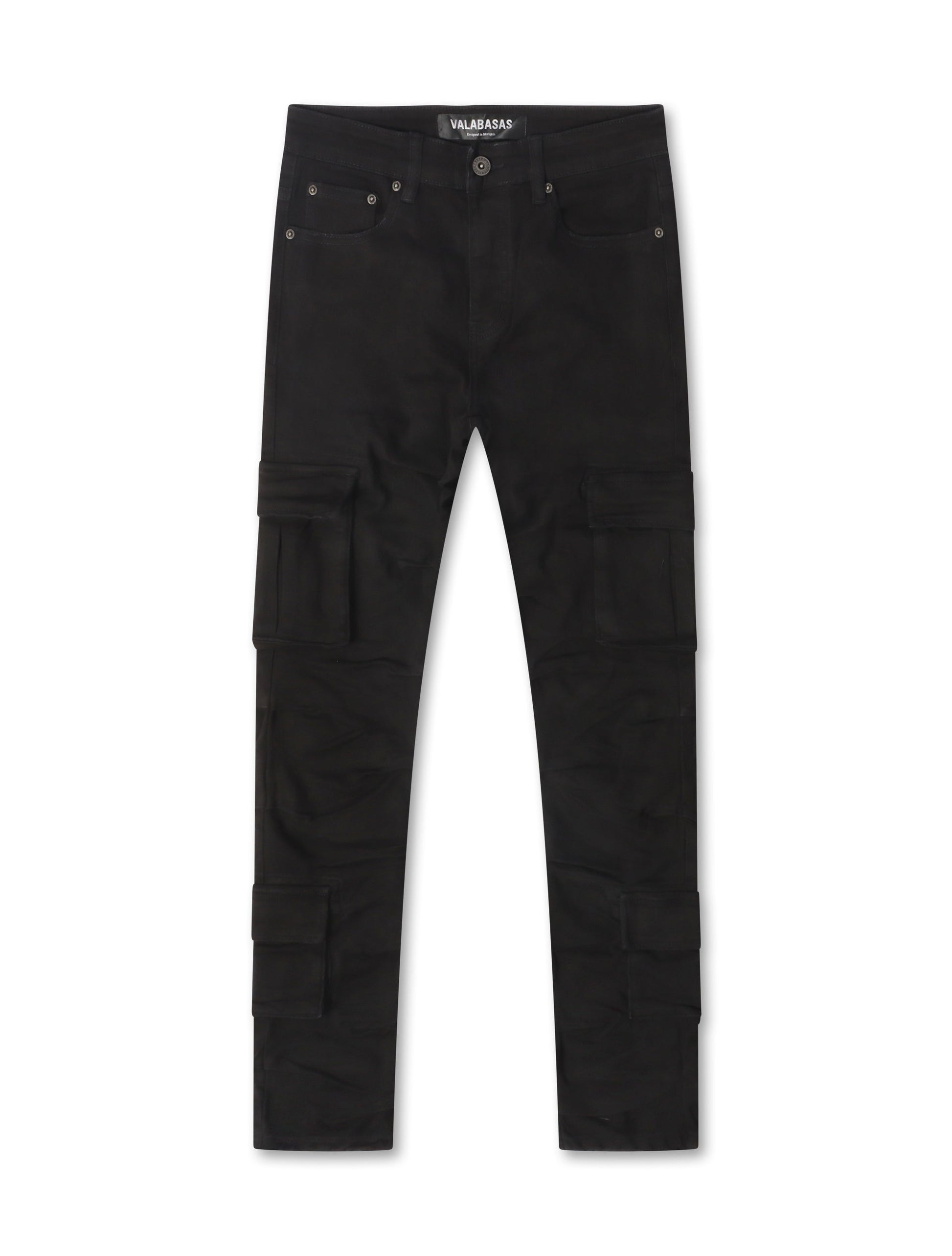 Valabasas Laddered Congo Skinny Jeans - Black Denim Exchange