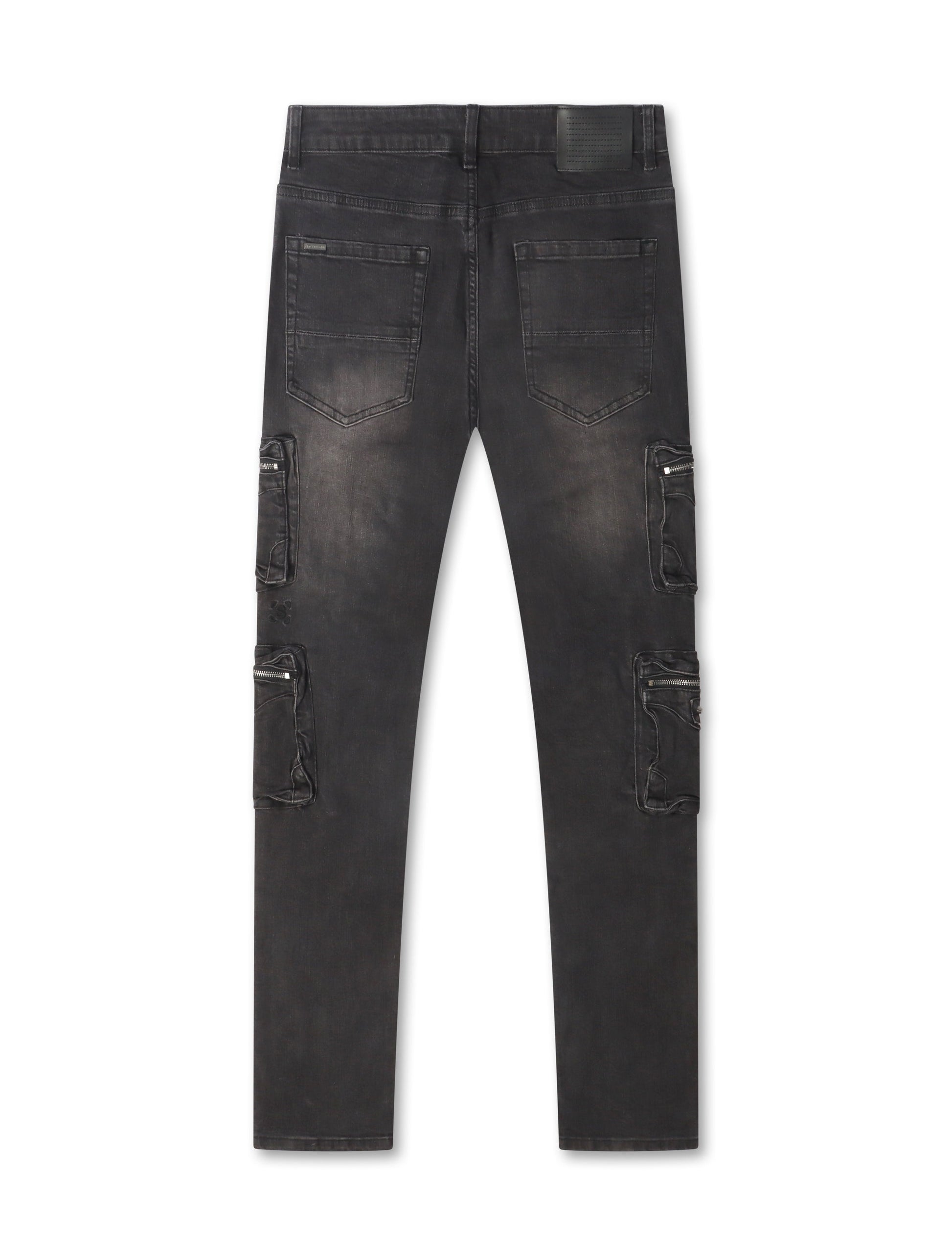 Serenede Poppy Cargo Skinny Jeans - Black Denim Exchange