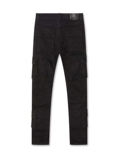 Valabasas Laddered Congo Skinny Jeans - Black Denim Exchange