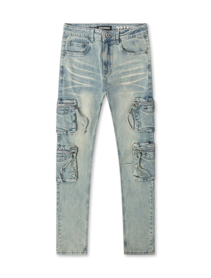 Serenede "Genesys" Cargo Skinny Jeans - Earth Denim Exchange