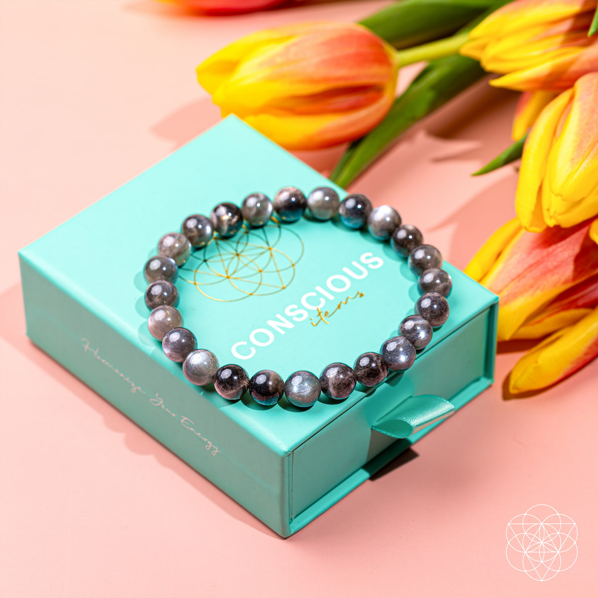 The Empath’s Cord Cutter – Black Moonstone Bracelet Conscious Items
