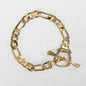 Cortina - Cuban Chain Western Stirrup Bracelet in Gold Urban-Equestrian