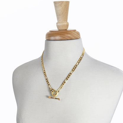 Cortina - Cuban Chain Western Stirrup Bracelet in Gold Urban-Equestrian