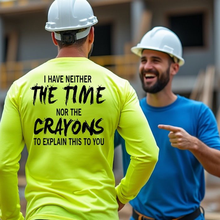 Crayons - Long Sleeve Hi-Vis Safety Yellow Shirt Armed American Supply