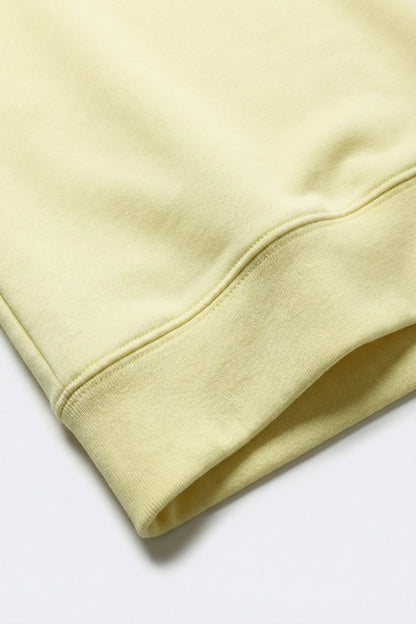 Crew Neck Dropped Shoulder Basic Sweatshirt in yellow Q2store