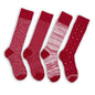 Crimson / White Dress Socks 4-Pack DeadSoxy