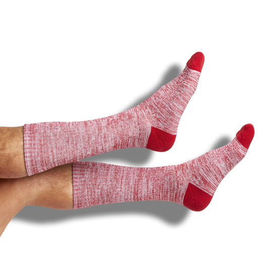 Crimson Marl Casual Crew Socks DeadSoxy