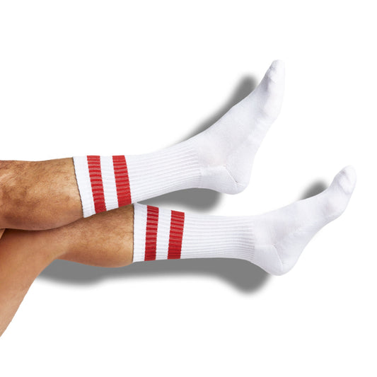 Crimson Retro Casual Crew Socks DeadSoxy