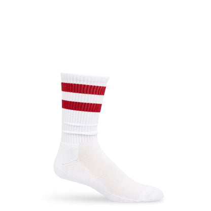 Crimson Retro Casual Crew Socks DeadSoxy