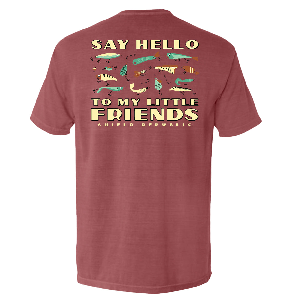 Say Hello to My Little Friends Green (Back Print) Shield Republic