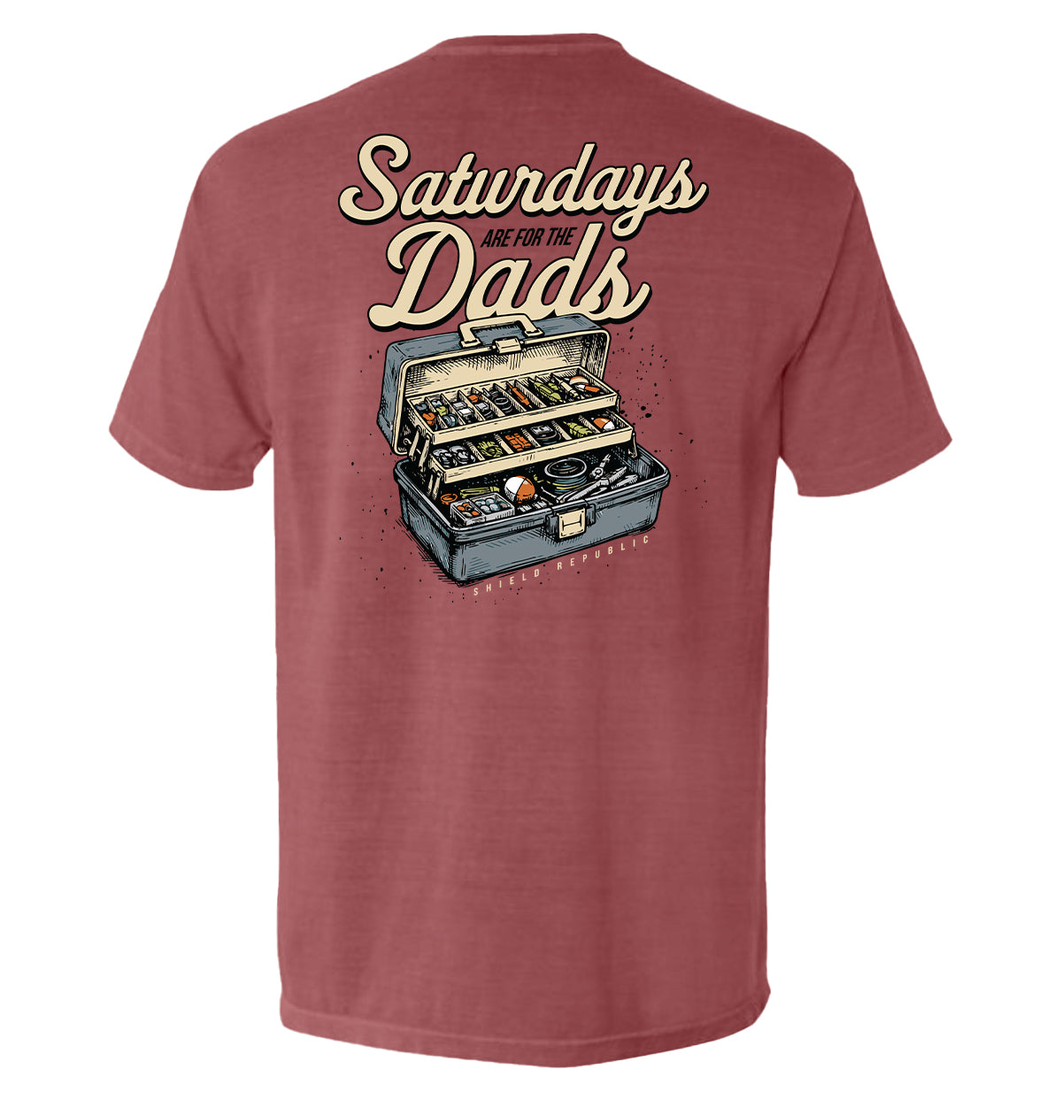 Saturdays Are For The Dads Tackle Box Shield Republic