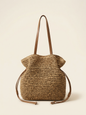 Artisanal Hand-Crocheted Straw Bucket Bag LINTICO