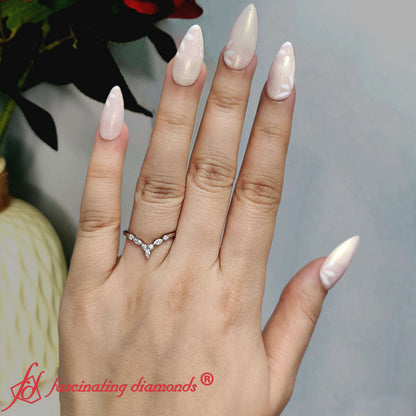 Crown Marquise And Round Band Fascinating Diamonds