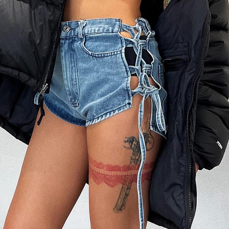 Sexy Western High-Waisted Denim Shorts – Comfortable & Stylish Light Blue Denim Shorts Country in My Heart