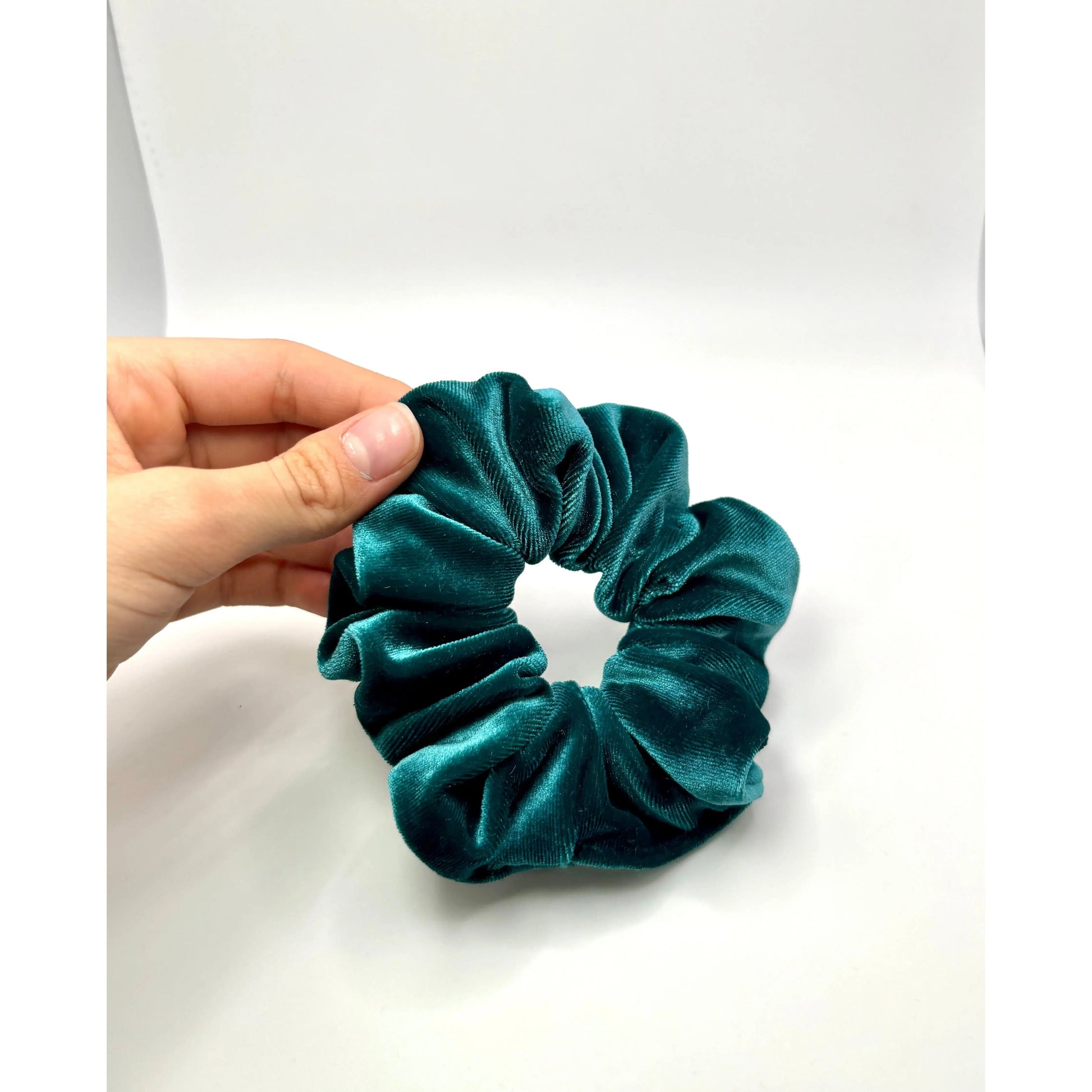 Mini Teal Green Velvet Scrunchie Enchanted Scrunch