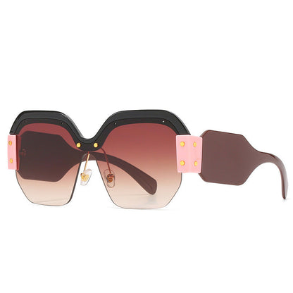 New Ladies Sunglasses SMU09S Personality Large Frame Sunglasses One Piece Sunglasses