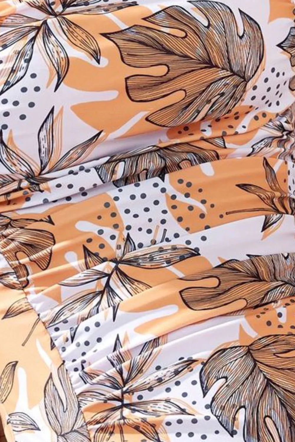 🌺 Square Neck Printed One-Piece Swimwear & Cover-Up Set FitiqueFit