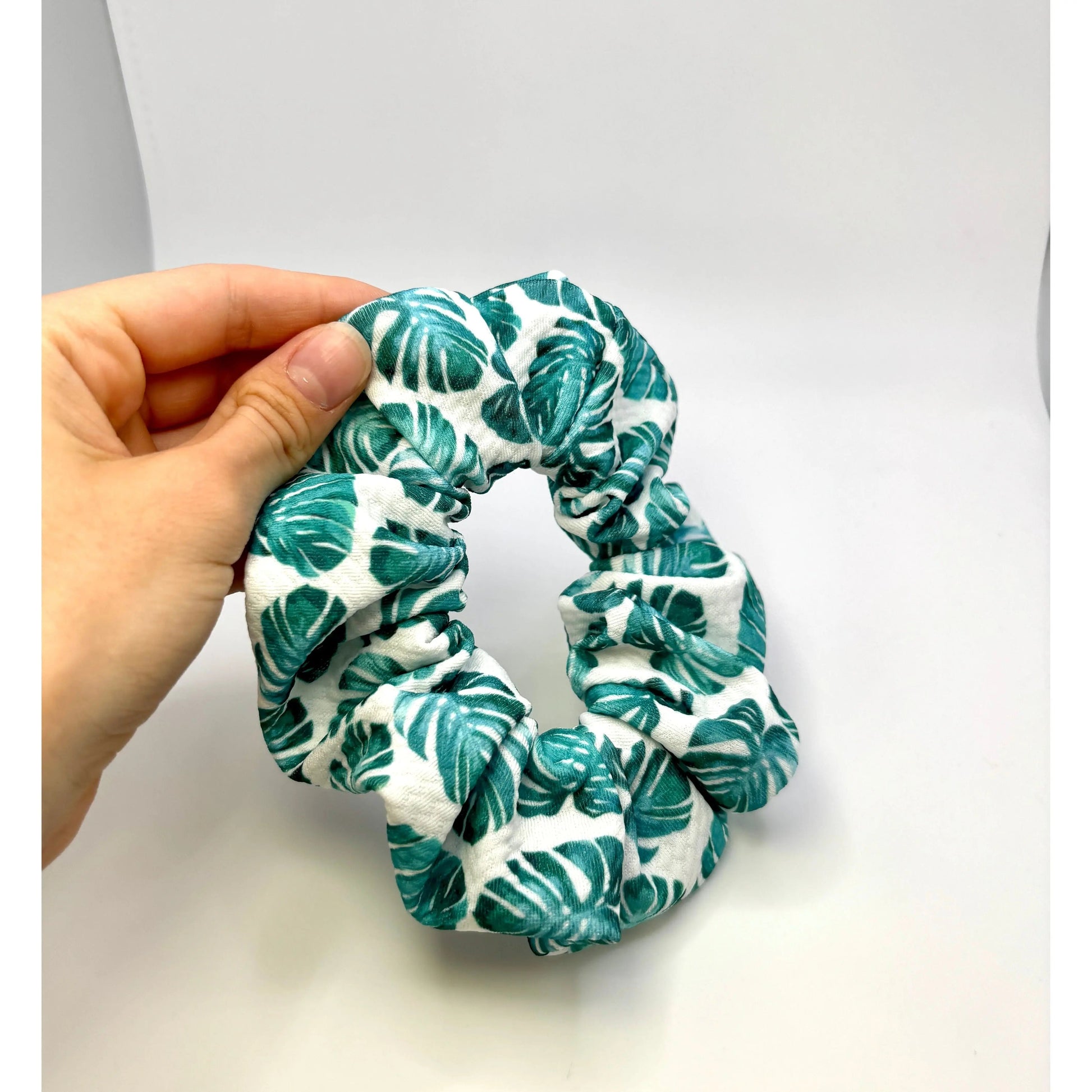 Mini Monstera Leaf Bullet Scrunchie Enchanted Scrunch