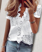Cowgirl Chic Ruffle Top – Stylish Short Sleeved Shirt for Casual Cowgirl Style Country in My Heart