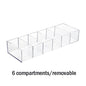 Household Transparent Divided Cosmetic Storage Box Sorting and Detachable Plastic Desktop Storage Box