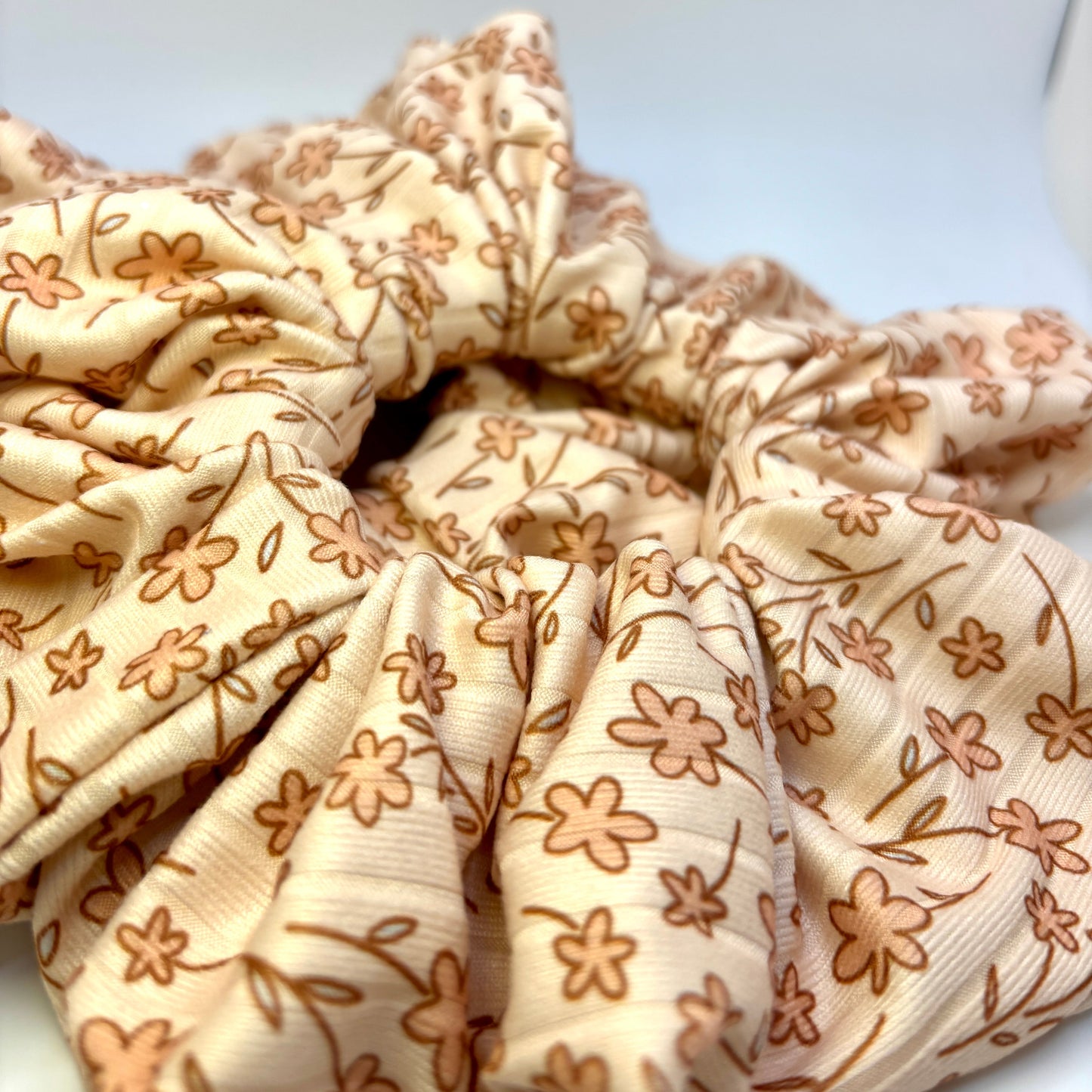 Ditsy Flower Fall Ribbed Scrunchie Enchanted Scrunch