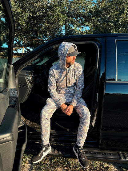 Faded Camo Wide String Hoodie Luckless Outfitters