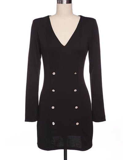 Sophisticated Black Gold Button Dress Country in My Heart