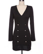 Sophisticated Black Gold Button Dress Country in My Heart
