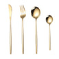 Portuguese Stainless Steel Knife Fork Spoon Golden Steak Knife Fork Set Four-Piece Tableware Set
