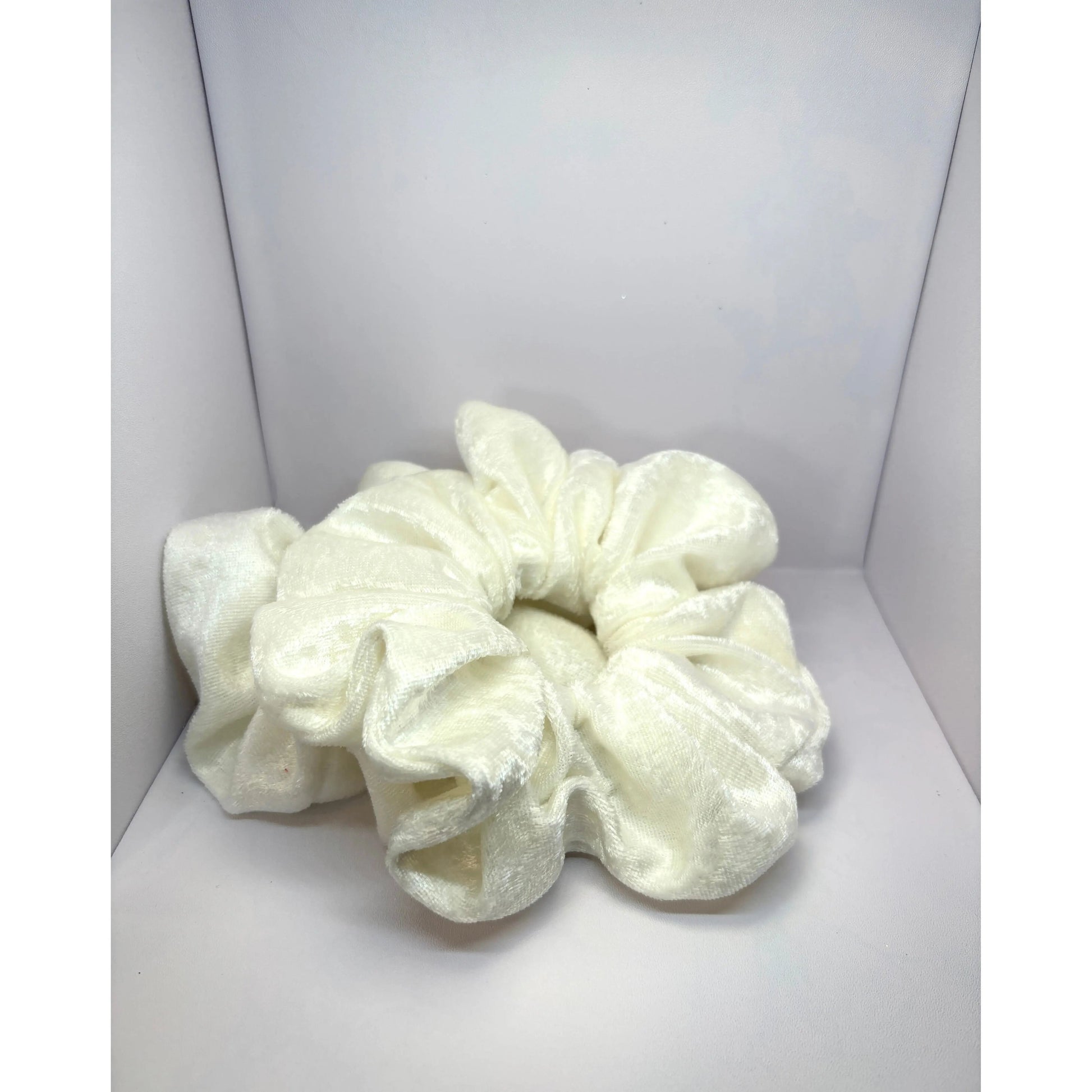 Cream Crushed Velvet Scrunchie Enchanted Scrunch