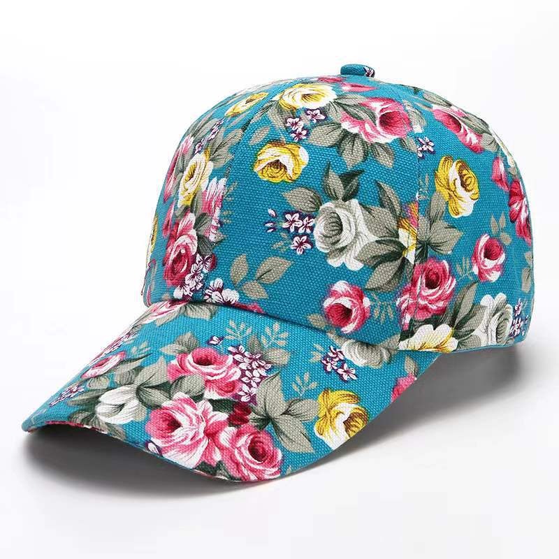 Floral Print Adjustable Baseball Cap Country in My Heart