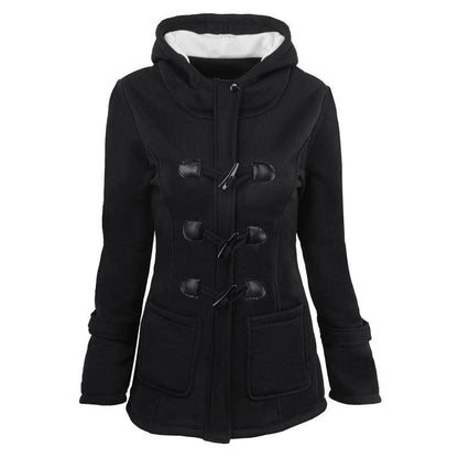Cow Horn Button Hooded Jacket | Cozy & Stylish for the Modern Cowgirl Country in My Heart