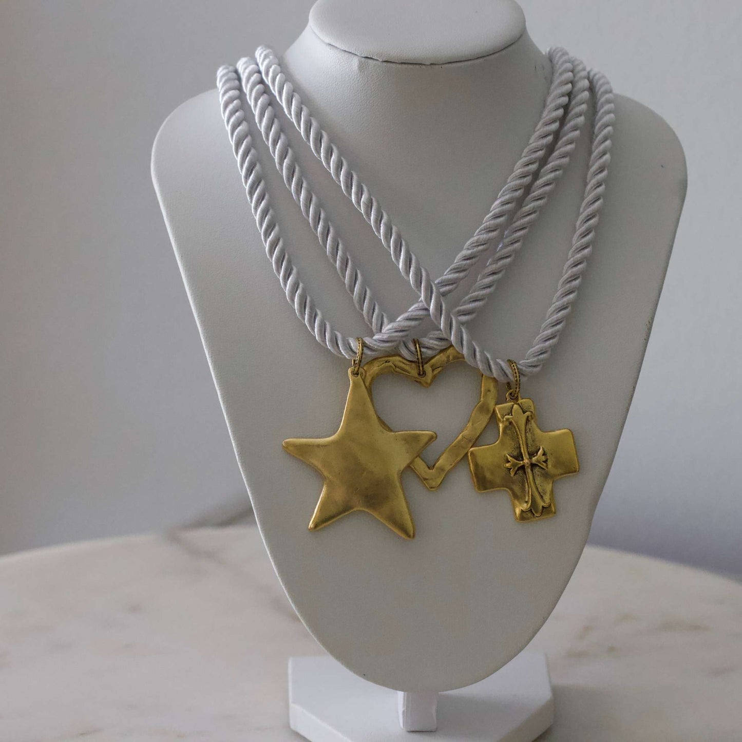 Silk Cord Pendant Necklace 24K Gold Plated Deep South Originals