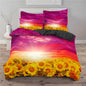 Sunflower 3D digital print set of 3 pieces/2 pieces