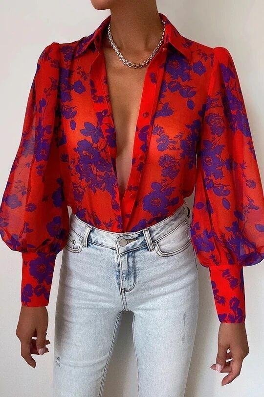 Long Sleeved Single Breasted Casual Top | Colorful Cowgirl Fashion for Every Day Country in My Heart
