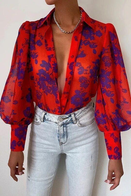 Long Sleeved Single Breasted Casual Top | Colorful Cowgirl Fashion for Every Day Country in My Heart