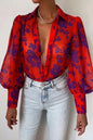 Long Sleeved Single Breasted Casual Top | Colorful Cowgirl Fashion for Every Day Country in My Heart