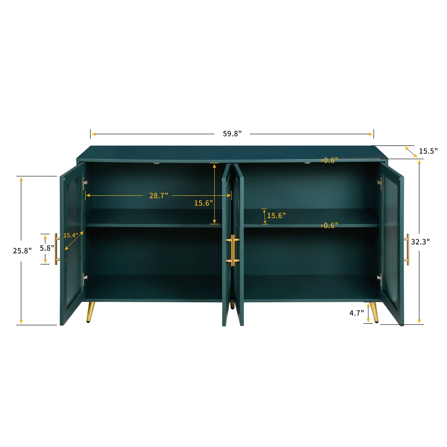 TV Stand for 65+ Inch TV, Wood TV Stand with Storage Cabinet & Adjustable Shelves, Media TV Console for Living Room Bedroom V.I.P Digital Presence