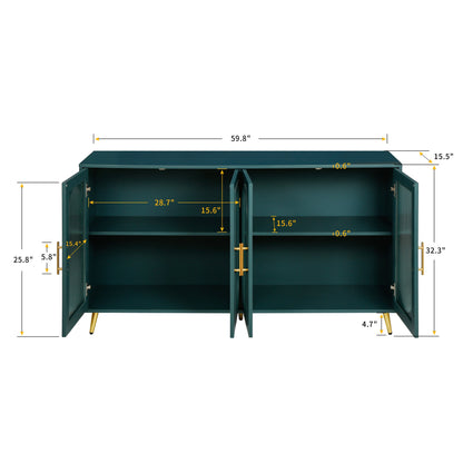 TV Stand for 65+ Inch TV, Wood TV Stand with Storage Cabinet & Adjustable Shelves, Media TV Console for Living Room Bedroom V.I.P Digital Presence