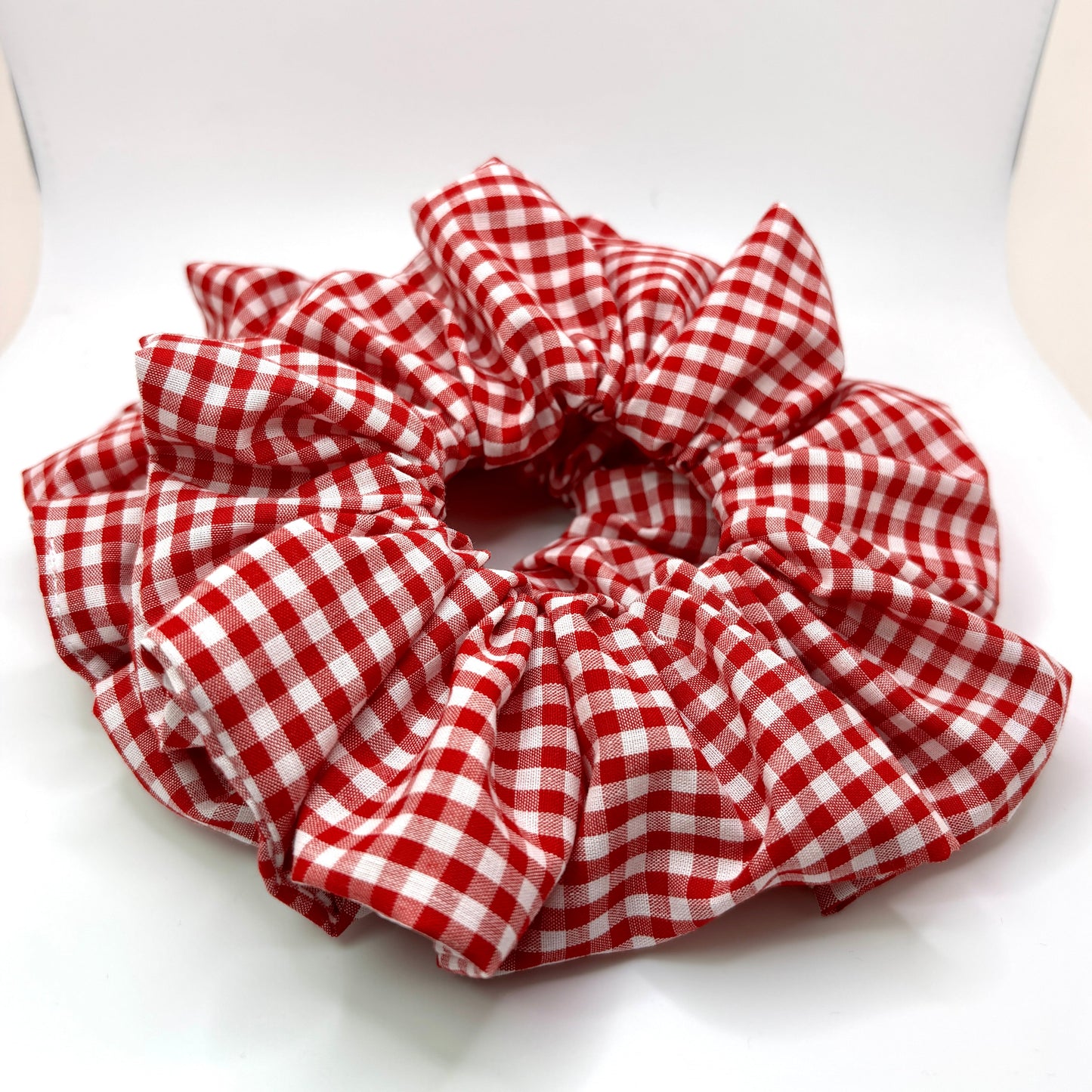 Red Gingham Spring Scrunchie Enchanted Scrunch