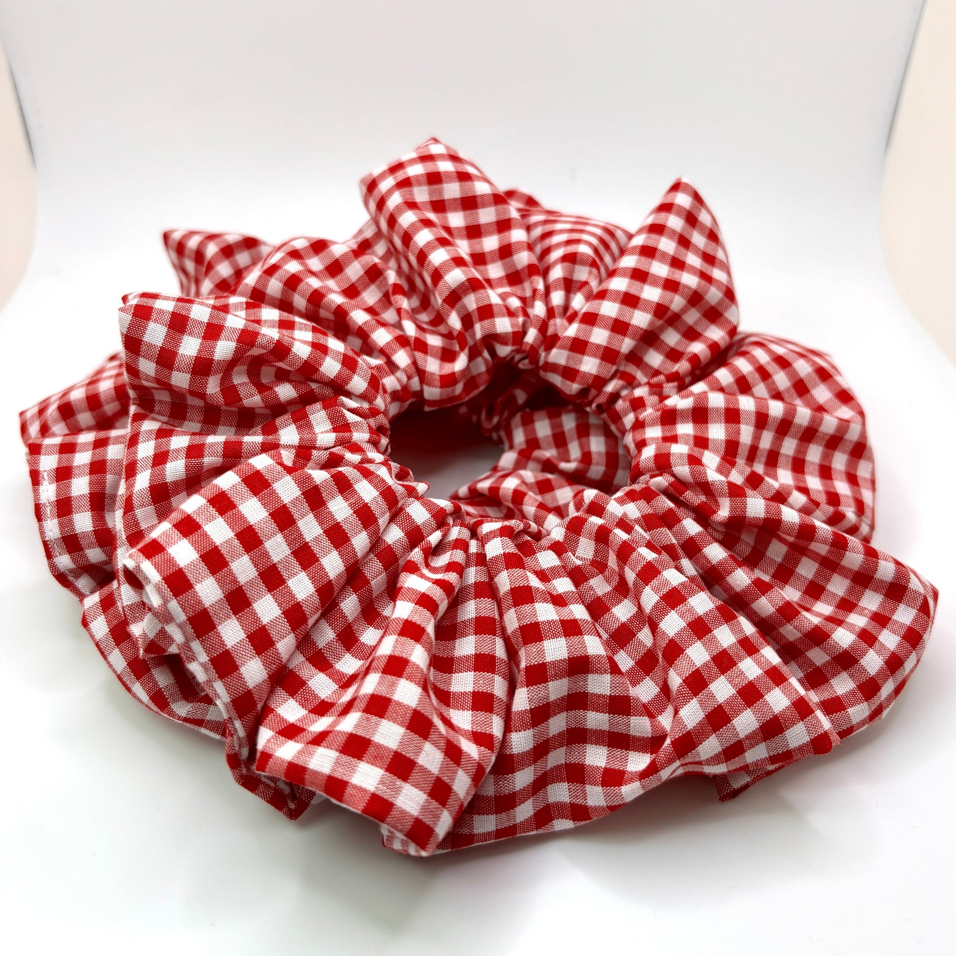 Red Gingham Spring Scrunchie Enchanted Scrunch