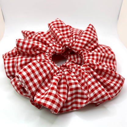 Red Gingham Spring Scrunchie Enchanted Scrunch