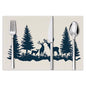 Christmas placemat reindeer print decoration insulation mat kitchen dining table coaster