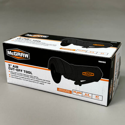 MCGRAW 3" Air Cut-Off Tool 8" x 3 1/2" Black 58690 PayWut