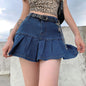 High-Waisted Pleated Jean Skirt for Country Girls and Bartenders Country in My Heart