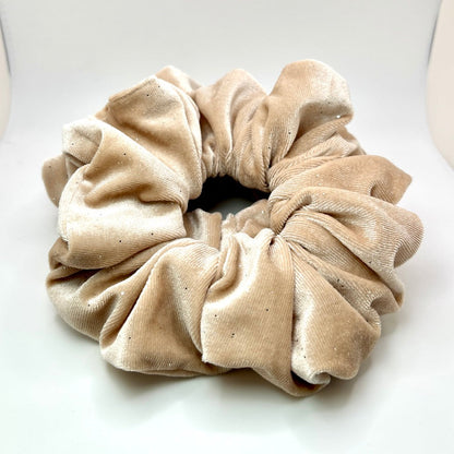 Cream Sparkle Velvet Christmas Scrunchie Enchanted Scrunch
